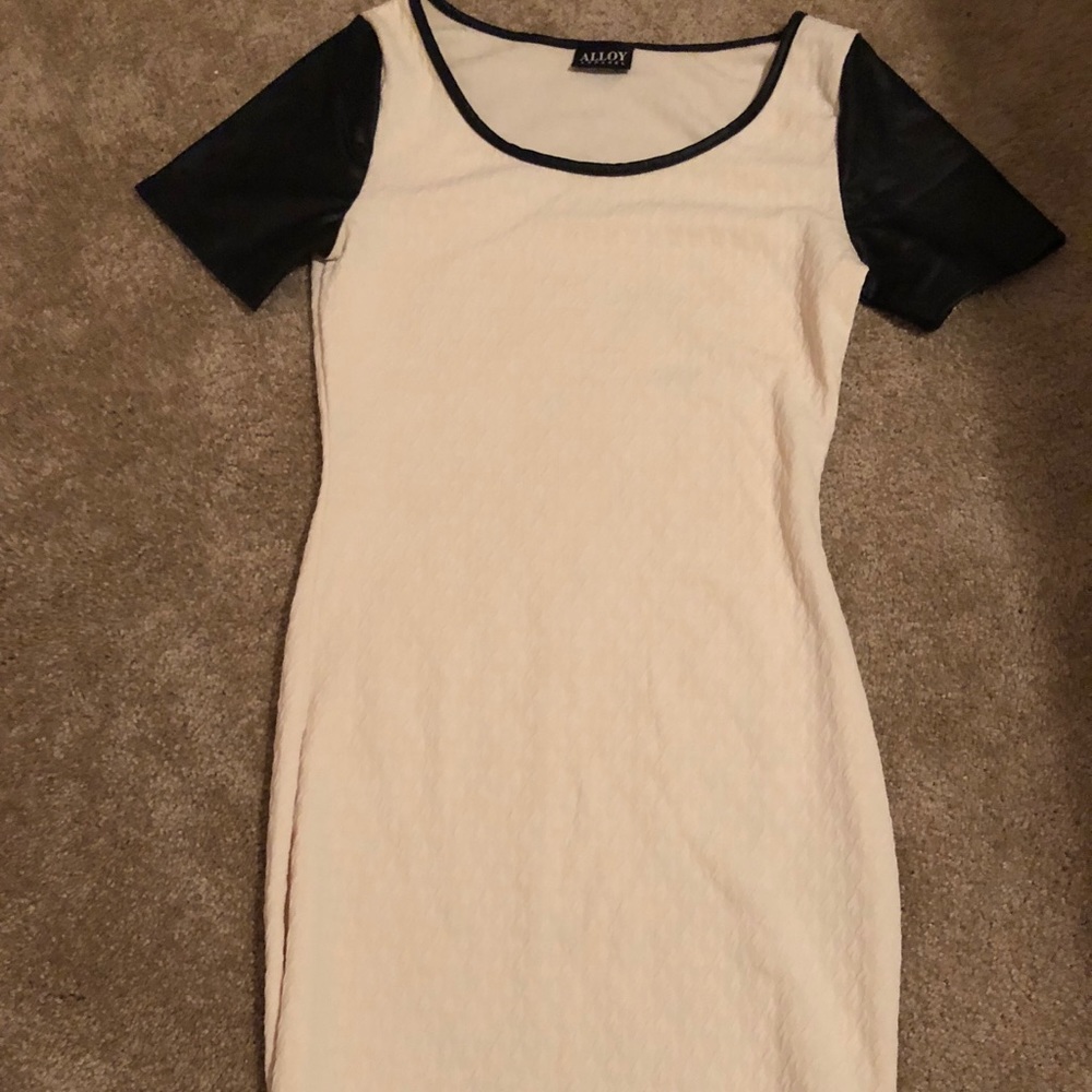 Textured White Dress